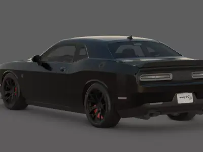 2015 Dodge Challenger SRT Hellcat 3D Model  American Muscle 3D model