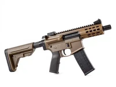 Tan Assault Rifle model pack Low-poly 3D model