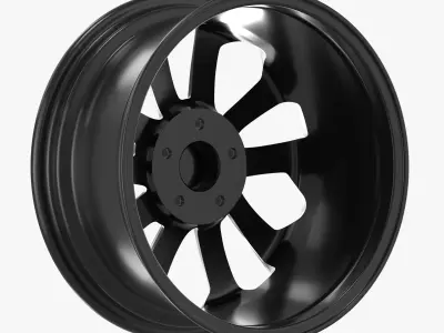 Car Rim 3D model - Textured and UV Mapped