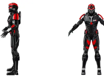 Soldier Futuristic soldier Free 3D model