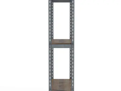 Industrial metal shelving Low-poly 3D model