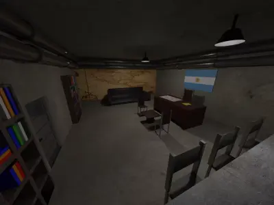 Military Bunker - Argentina Low-poly 3D model