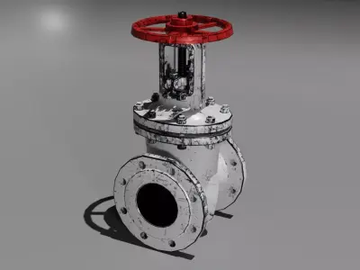 Steel valve Low-poly 3D model