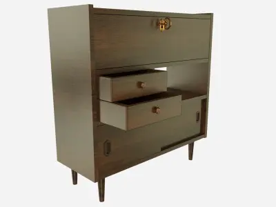 3D Model Old-fashioned Furniture from the 50th  3D model