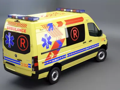 Mercedes Sprinter 4x4 Ambulance 3D model