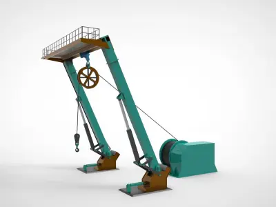 offshore crane 3D model