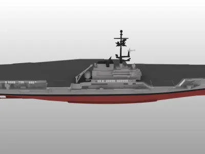 USS FRANKLIN D ROOSEVELT CV42 aircraft carrier print ready 3D print model