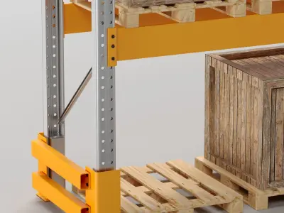  PALLET STORAGE RACK 3D model