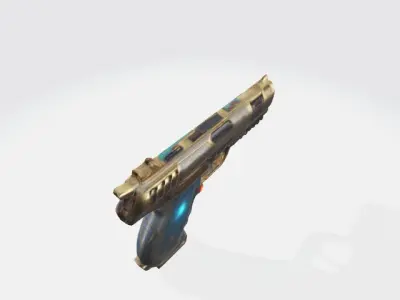 futuristic laser pistol 3D model