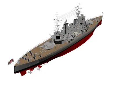 King George Battleship 3D model