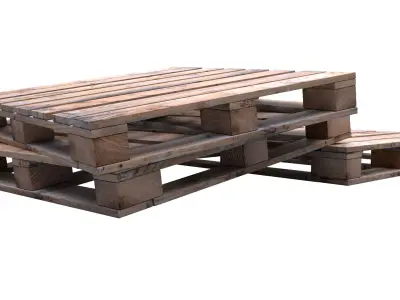 Empty Pallet Low-poly 3D model