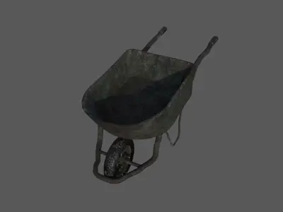 Aging coal trolley Low-poly 3D model