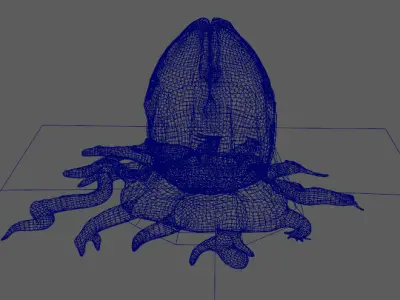 Alien insect eggs Low-poly 3D model