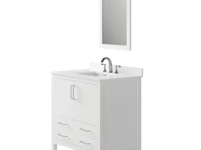 OVE Bellezzo 36 Combo White Vanity 3D model