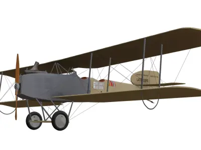 Breguet 14 Low-poly 3D model