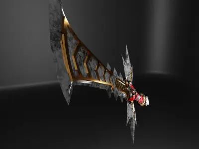 Fantasy Sword Low-poly 3D model