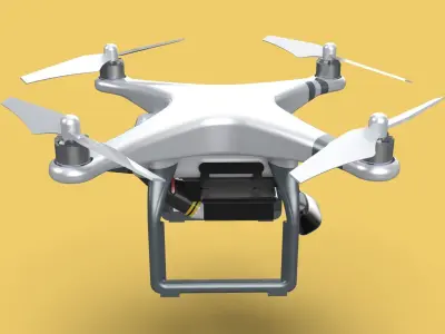 UCAV MILITARY DRONE QUADCOPTER MISSILE TORPEDO ANTI-TANK BOMBER 3D model