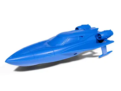 Sci-fi speeder boat 3 3D print model