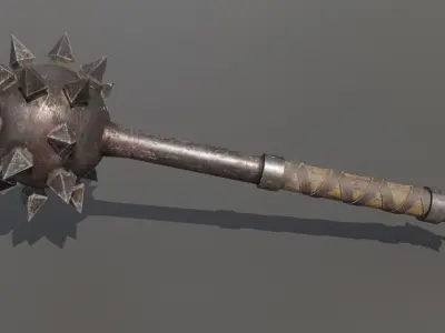 Orc Morning Star Low-poly 3D model