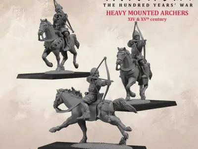 Medieval Mounted Archer 14th century 3D print model