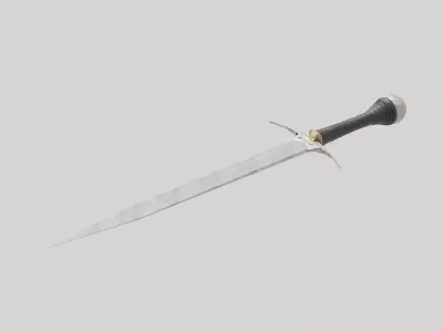 Knights Blade Medieval Sword Low-poly 3D model