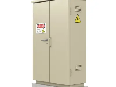 Electric Box Low-poly 3D model