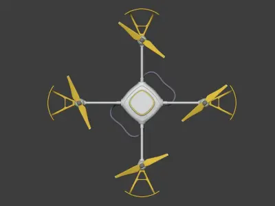 Drone Low-poly 3D model from CGTrader