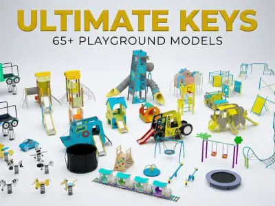 Ultimate 3D Park - Playground Mega Pack 3D model