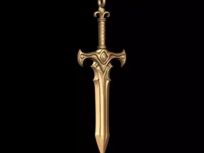 Sword Dagger Pendant 3D print model