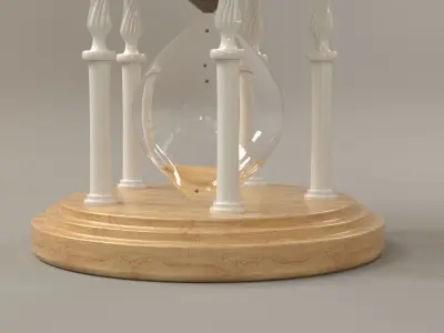 Realistic Hourglass Glass 3D model 3D model