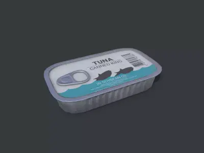 Aluminum Can Tuna Low-poly 3D model