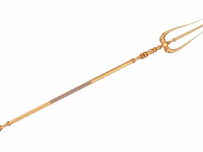 Carved trident 3D model