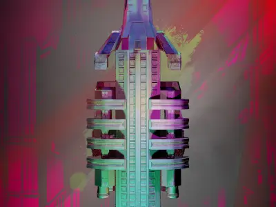 Spaceship FREE Free low-poly 3D model