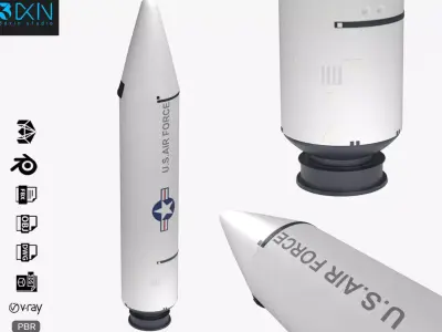 SM-78 Jupiter Ballistic Missile 3D model
