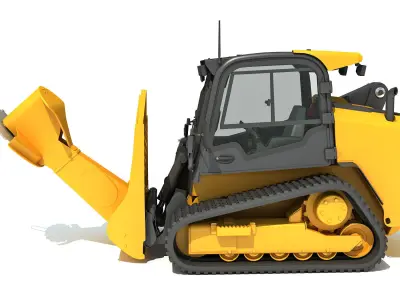Skid Steer Loader Tree Cutter 3D model