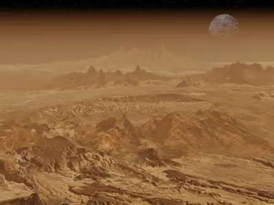  Mars Alien Planet Sci-Fi Fantasy Scenery 3D model