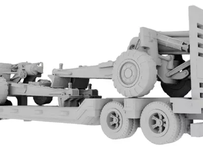 Classic Brazilian Army truck 3D print model