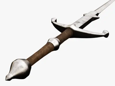 Medieval weapons Low-poly 3D model 7