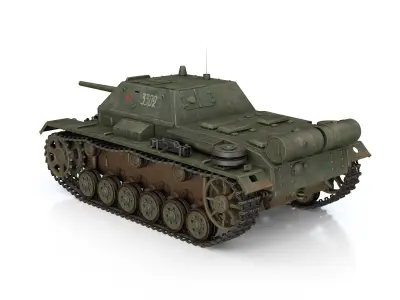 SU-76i - Soviet Assault gun - 3302 3D model