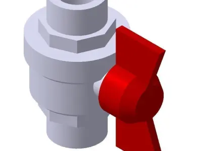 Ball Valve Bugatti 327 three quarters inch 3D model
