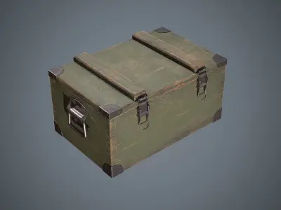 Military Box Container Low-poly 3D model