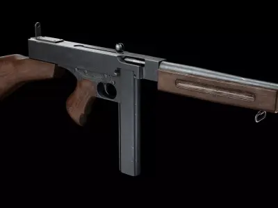 Thompson SMG Low-poly 3D model