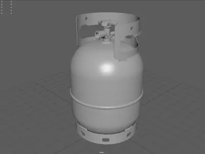 Propane tank cylinder Low-poly 3D model
