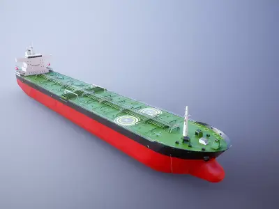 Oil Tanker Vessel Low-poly 3D model