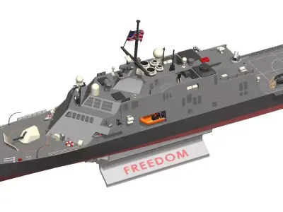 Freedom Class Littoral Combat Ship 120cms long 3D print model