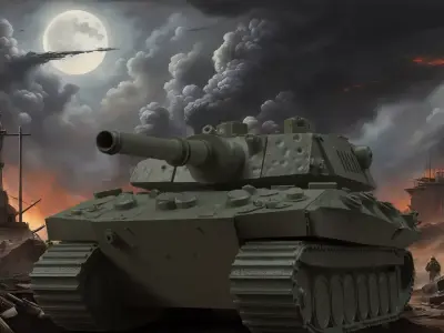 Heavy Battle Tank WWII Inspired Free 3D print model