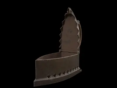 Old Soviut Iron - Model and Textures Low-poly 3D model Low-poly 3D model