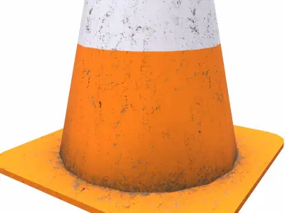 Safety Cone Low Poly Low-poly 3D model