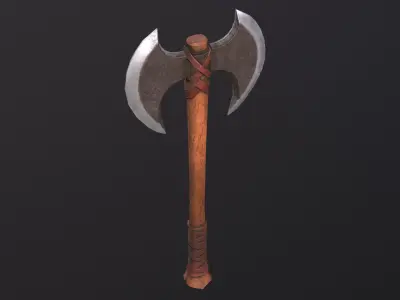 Axe Fleshsplitter Low-poly 3D model