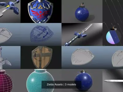 Zelda Assets 3D Model Pack